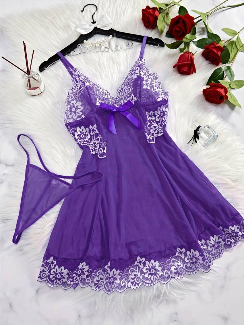 Sexy Deep V Backless Lace Slip Nightdress - Women's Sleepwear & Dresses for Koningsdag/King's Day Celebration - Comfortable, Elegant, and Affordable Sleepwear for Ladies - Image 11