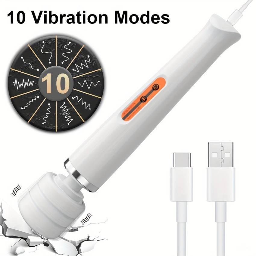 1pc Electroplating AV Stick Female Vibrator Wand Massager, Clit Stimulator Vibrators Dildo for Women's Pleasure - Image 6