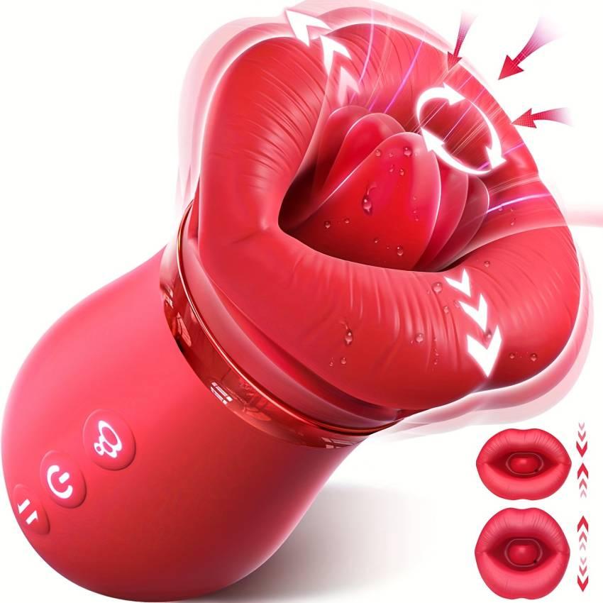 Female Tongue Licking And Sucking Vibrator With Big Mouth, Vibrating Vibrating Vibrating Vibrator, Egg Licking And Vaginal Sucking Breast Massager - Image 3