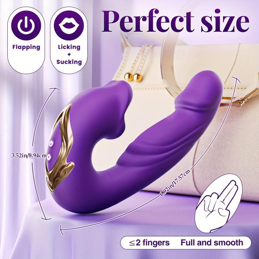 Ultra-Realistic G-Spot Thruster - 7 Thrusting, 7 Vibrating, Lips Biting, Tongue Licking Modes, Anal Clitoral Nipple Stimulation, ABS+Silicone Material, Magnetic Charging, Low Noise, Realistic Dildo for Women - Image 7