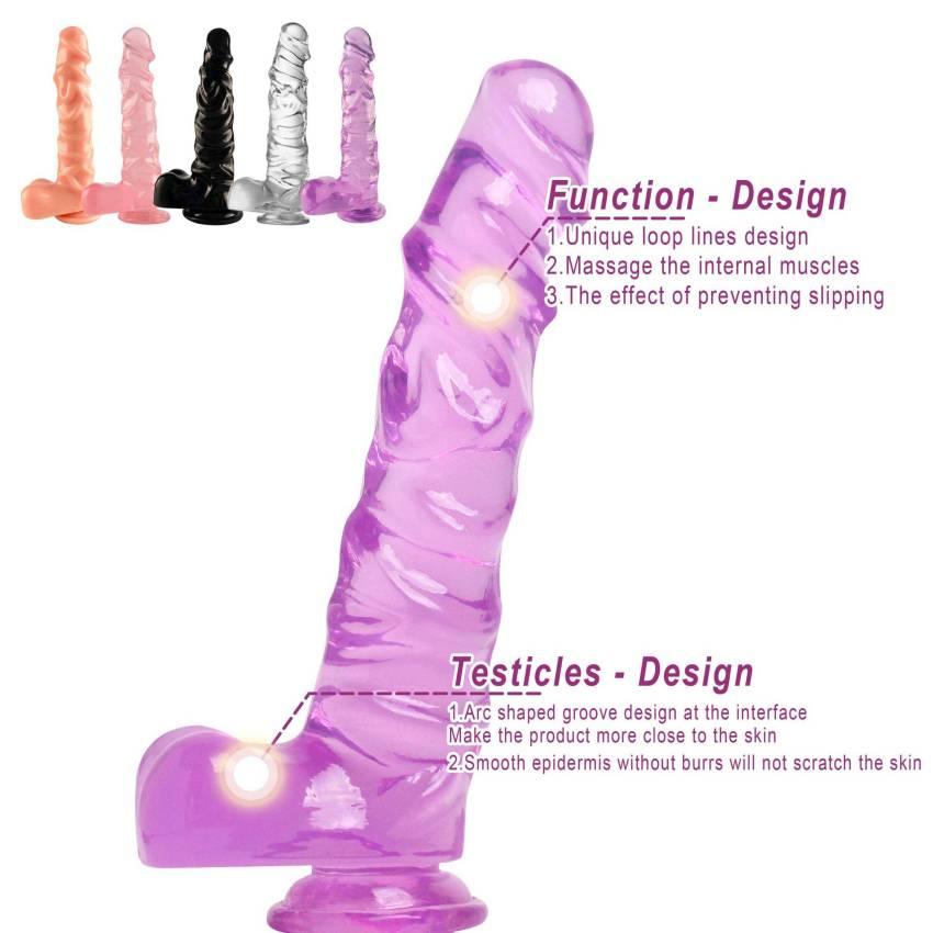 3 Sizes New Large Jelly Dildos with Huge Suction Cup Spiral Stripes G-spot Vaginal Stimulation Female Masturbator Sex Toys for Women Gay - Image 10