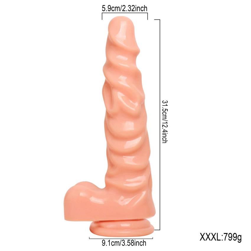 3 Sizes New Large Jelly Dildos with Huge Suction Cup Spiral Stripes G-spot Vaginal Stimulation Female Masturbator Sex Toys for Women Gay - Image 19