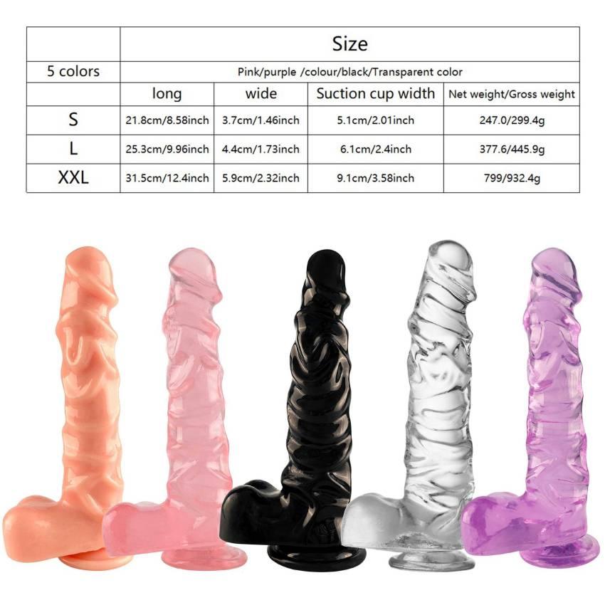 3 Sizes New Large Jelly Dildos with Huge Suction Cup Spiral Stripes G-spot Vaginal Stimulation Female Masturbator Sex Toys for Women Gay - Image 4