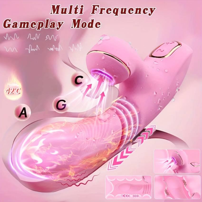 1pc Electric Vibrator for Women, USB Rechargeable with Lithium Battery, 7 Stretching & Suction Modes, Multi-Frequency Gameplay, Curved Insert Massage, Adult Intimate Toy - Image 6