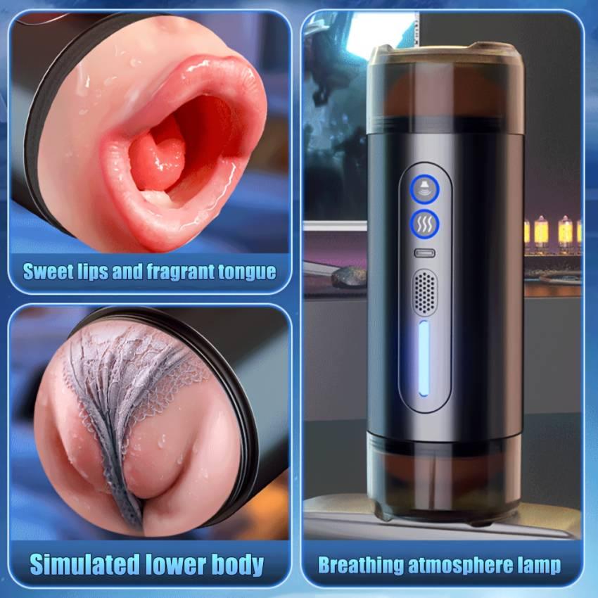 1pc Men Masturbation Cup Penis Endurance Exercise Device With Headphones Four Language Masturbator Automatic Retractable Penis Massager Heating Sucking Penis Pump Stroker Sex Products Adult Sex Toys - Image 6