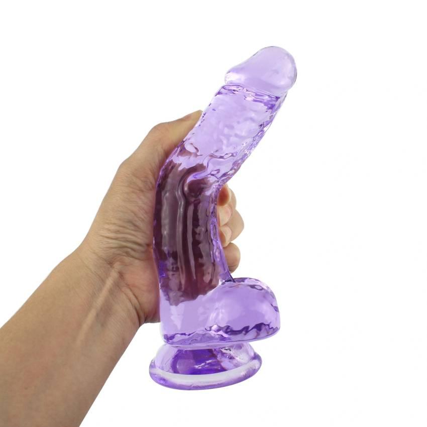 New hot selling transparent crystal white female artificial dildo dildo adult sex toy masturbator - Image 4