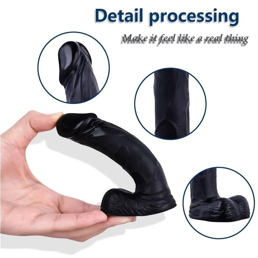 1pc Realistic Silicone Dildo for Women - Flexible, Soft, Body-Safe Anal Plug for Vaginal Stimulation, Hand-Free Adult Play Couple Toy, No Battery Needed - Image 2