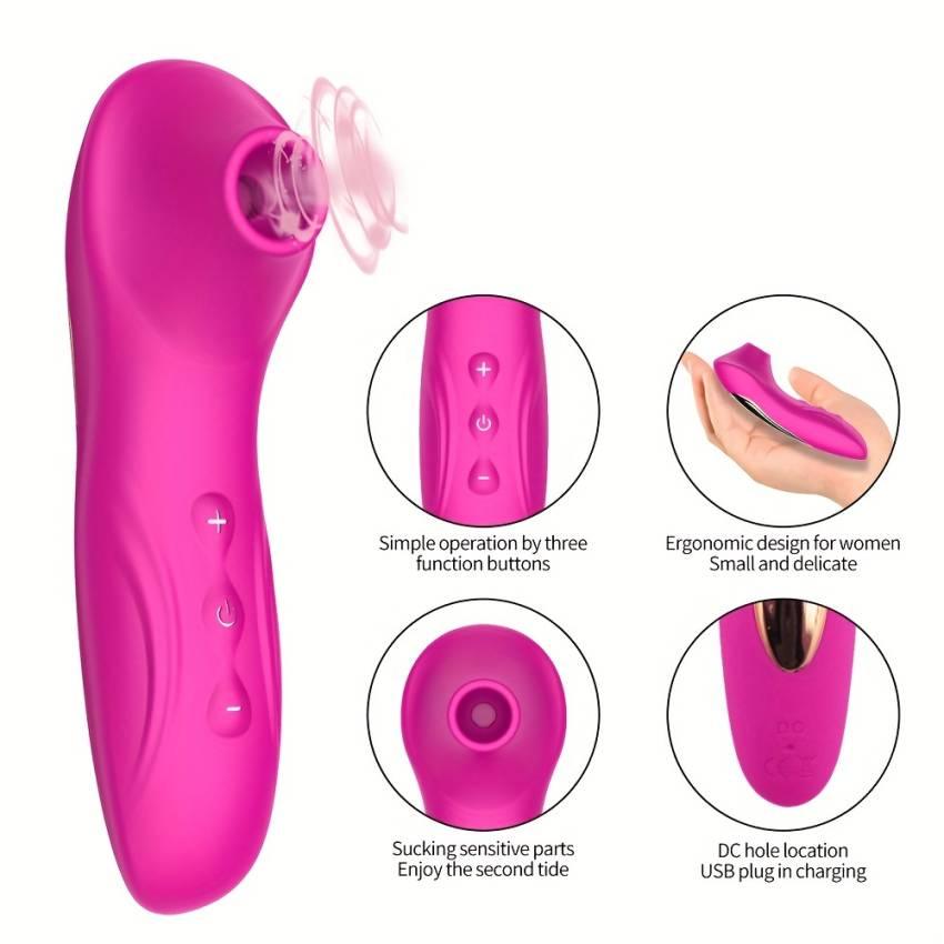 1pc Rechargeable Clitoral Nipple Stimulator - 10 Modes Suction Vibrator for Women with Sucking Function - Image 10