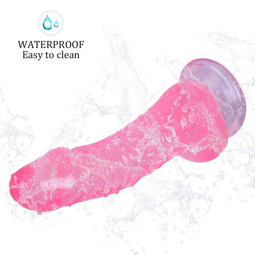 7.8 Inch Sex Toys Dildo Realistic Silicone Dildo, Realistic Penis for Clitoral Vagina and Anal Stimulation with Strong Suction Cups, Adult Sex Toys for Women and Couple (Pink) - Image 3