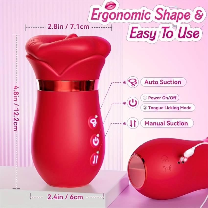 Female Tongue Licking And Sucking Vibrator With Big Mouth, Vibrating Vibrating Vibrating Vibrator, Egg Licking And Vaginal Sucking Breast Massager - Image 4