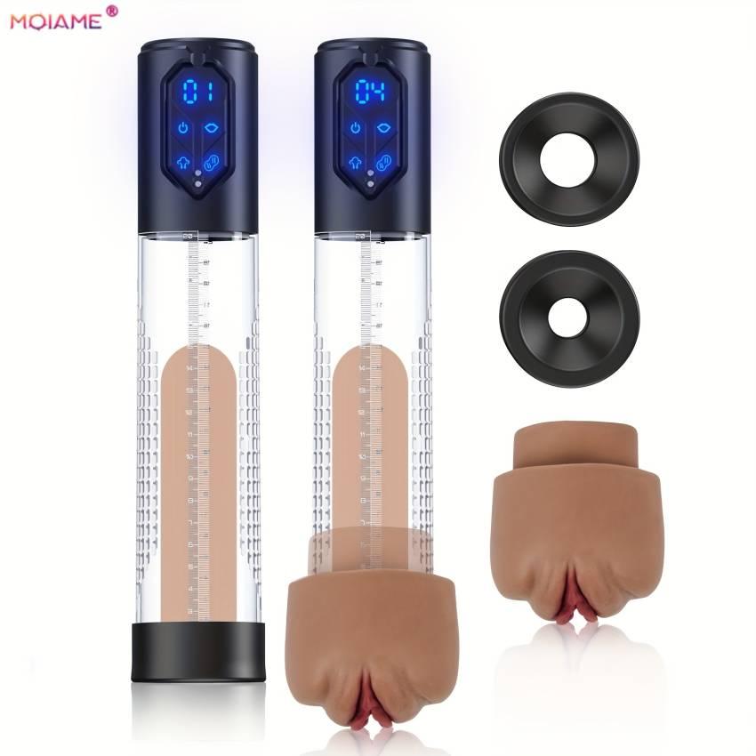 Automatic Penis Pump Sex Toys - Electric Male Masturbator Vacuum Pump with 3 Suction & 4 Erection Intensities