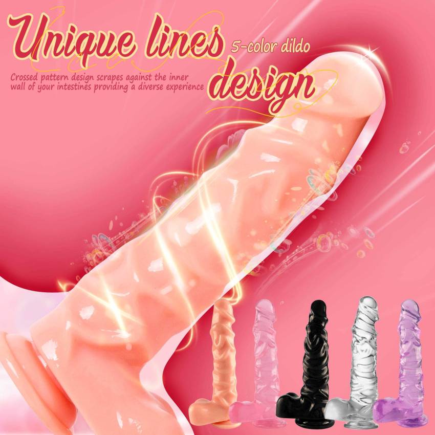 3 Sizes New Large Jelly Dildos with Huge Suction Cup Spiral Stripes G-spot Vaginal Stimulation Female Masturbator Sex Toys for Women Gay