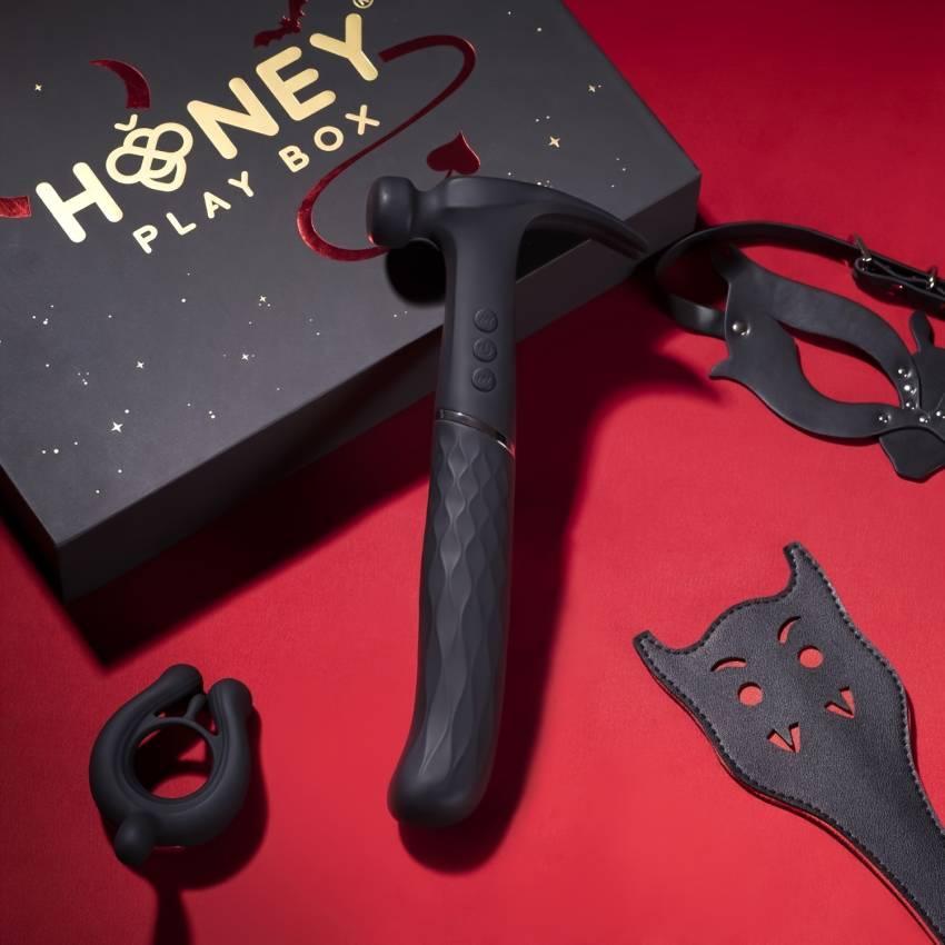 Honeyplaybox 1 Set BDSM A Multi-function G-spot And Clit Vibrator For Couples, BDSM Sex Bondage Sex Adult, Vibrating Cock Ring For Couple, Sex Toys Set With Vampire Paddle, Eye Mask BDSM Men Women - Image 2