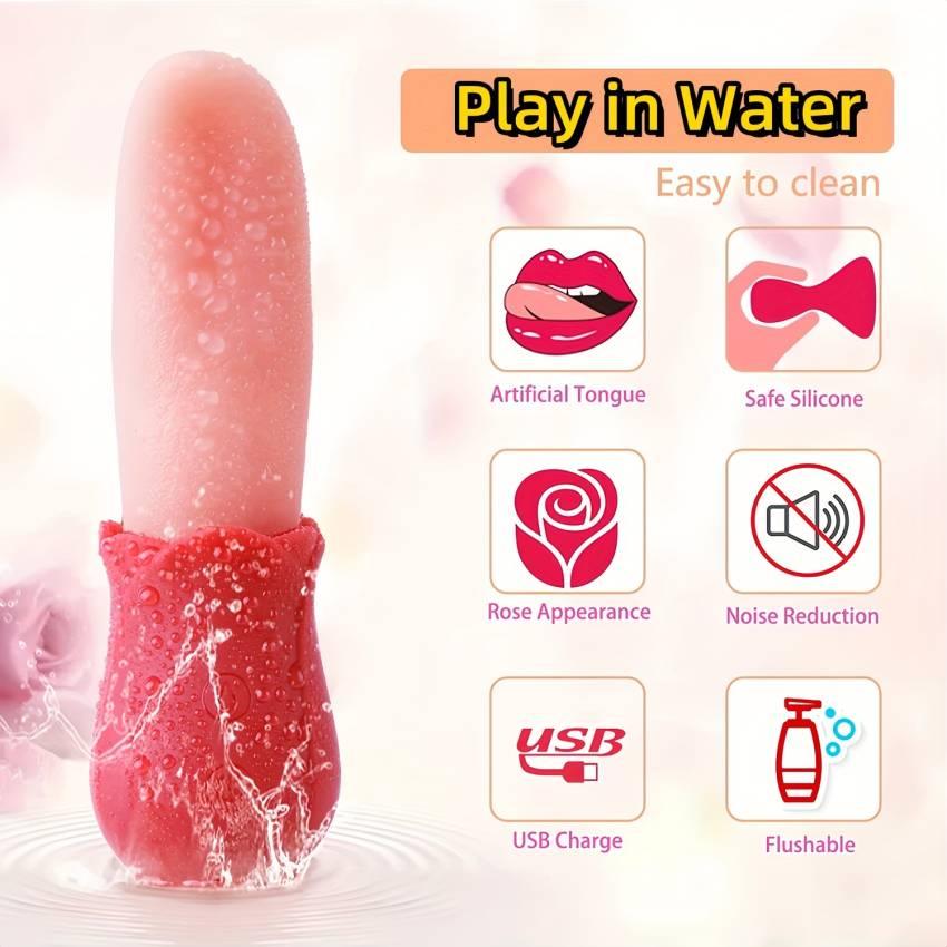 1pc 2 In 1 Lick Suck Vibrators For Women Licking Tongue Clitoris Stimulator, G-Spot Massager Vagina Sucking Female Pleasure Adult Sex Toys - Image 4