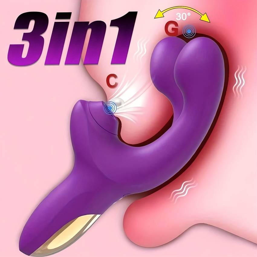 20 Stalls Powerful Clitoral Suction Cup Dildo Vibrator - Female Stimulator with Twisting Finger Simulation, Vacuum, and Multi-Speed Functions - Adult Women Toys for Sexual Wellness and Pleasure - Image 3