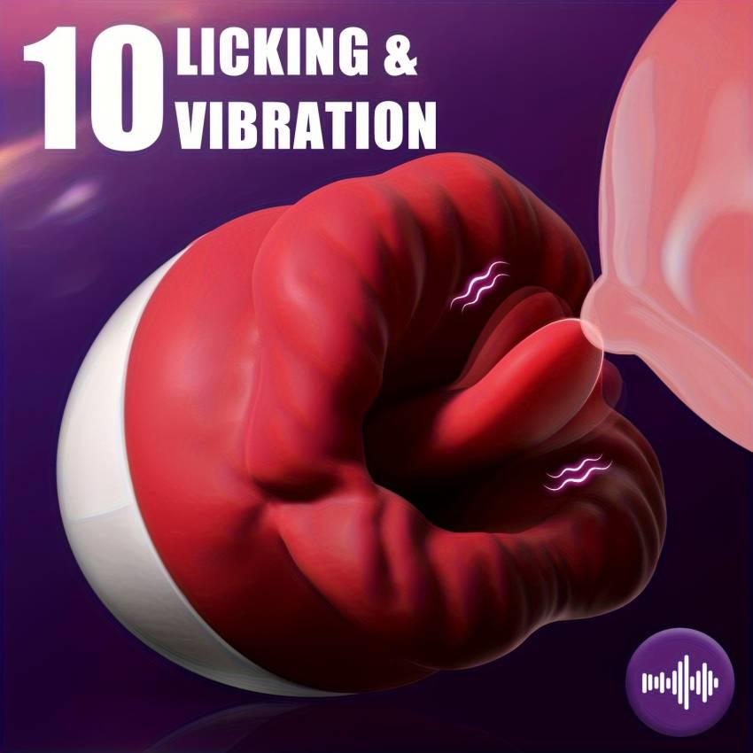 G-spot Vibrator Sexy Rose Female 3-in-1 Oral Sucking Vibrator, Portable Pussy Licking Massage Tool, Licking Stress Relieving Female Toys, Silent Clitoral Stimulation Toys - Image 3