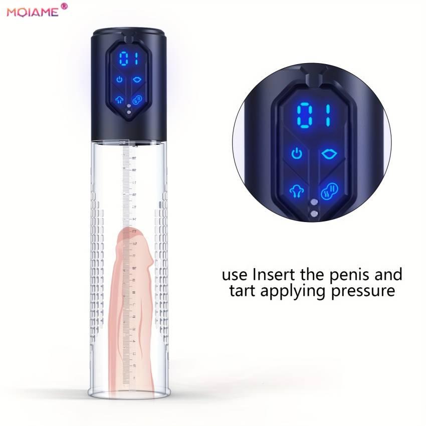 Automatic Penis Pump Sex Toys - Electric Male Masturbator Vacuum Pump with 3 Suction & 4 Erection Intensities - Image 5