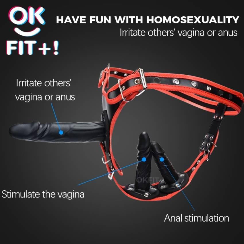 Set, Strap-on Dildo With Harness Belt, 3 Removable Silicone Dildos, Adult Sex Toys For Men Women Couples Gay G Spot - Image 10