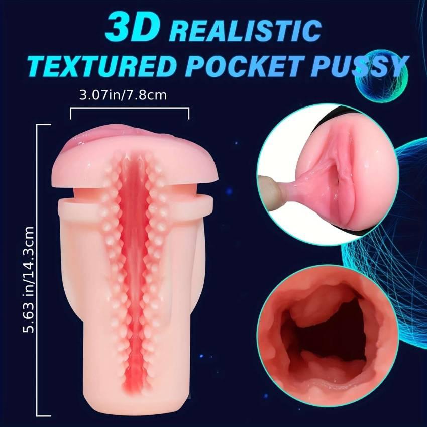 1pc Sex Toys Automatic Male Masturbator - Adult Toys Penis Pump With 4 Sucking & Vibrating & Thrusting Modes, Sex Toys For Men Pocket Pussy Male Stroker For Penis Stimulation, Male Sex Toys LED Display - Image 5