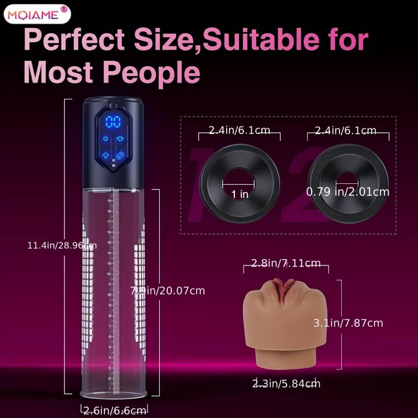 Automatic Penis Pump Sex Toys - Electric Male Masturbator Vacuum Pump with 3 Suction & 4 Erection Intensities - Image 4