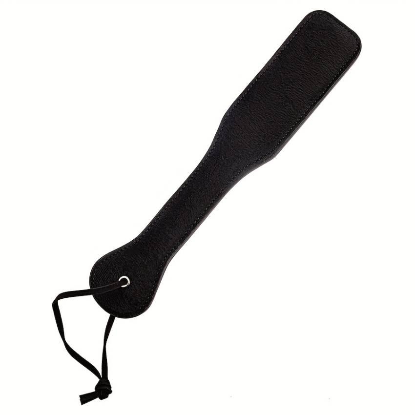 4pcs BDSM Faux Leather Training Kit: Flapping Paddle, Feather Teaser, SM Flogger, and Eye Mask for Sexy Flirting and Stimulating Play - Image 6