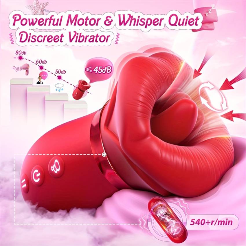 Female Tongue Licking And Sucking Vibrator With Big Mouth, Vibrating Vibrating Vibrating Vibrator, Egg Licking And Vaginal Sucking Breast Massager - Image 5