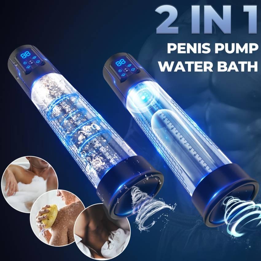 LUVWAKE Electric Penis Pump for Men - IPX7 Waterproof, 4-Level Pressure & 3 Suction Modes, USB Rechargeable with Silicone Rings Included - Image 11