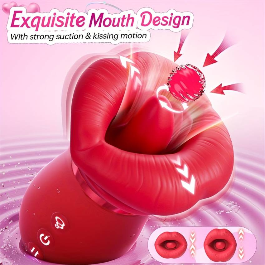 Female Tongue Licking And Sucking Vibrator With Big Mouth, Vibrating Vibrating Vibrating Vibrator, Egg Licking And Vaginal Sucking Breast Massager - Image 2