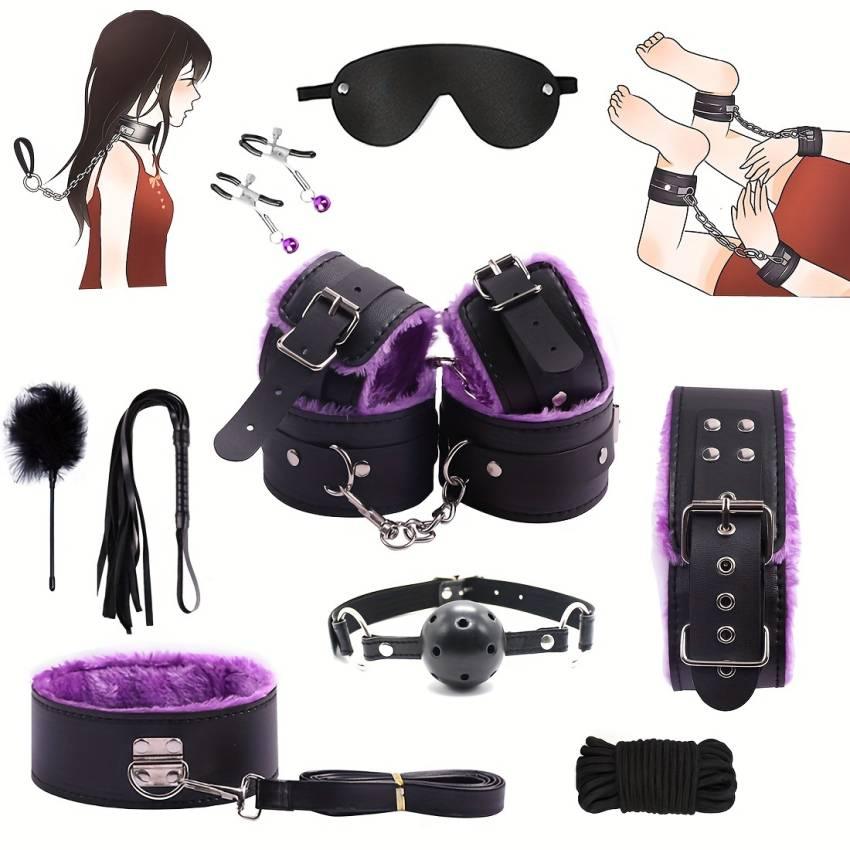 30PCS Ultimate Bondage Sex Toy Kit For Couples - Explore Endless Possibilities With Restraints, Anal Plug, Vibrators, Massagers, And Gang Ball Play - Perfect For Adventurous Lovers And BDSM Enthusiasts - Image 2