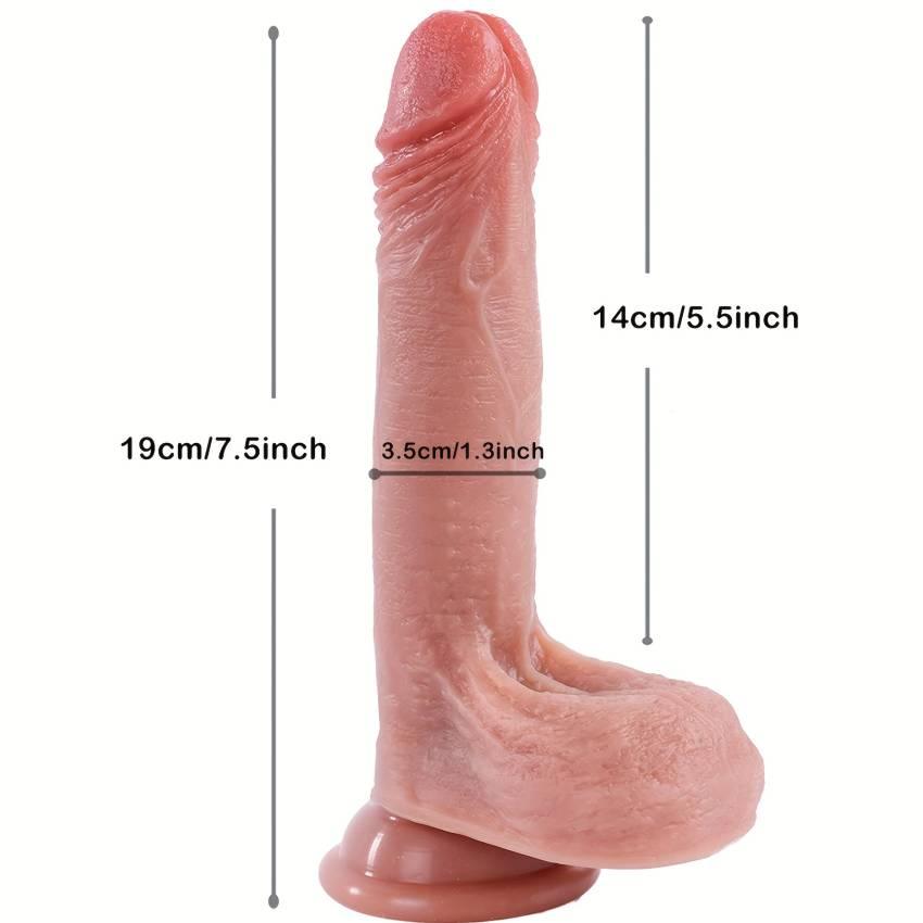 Realistic Dildo Feels Like Skin, G Spot Stimulator Adult Sex Toys For Women Soft Silicone Anal Dildo With Suction Cup For Hands-Free Play, Lifelike Fake Penis - Image 3