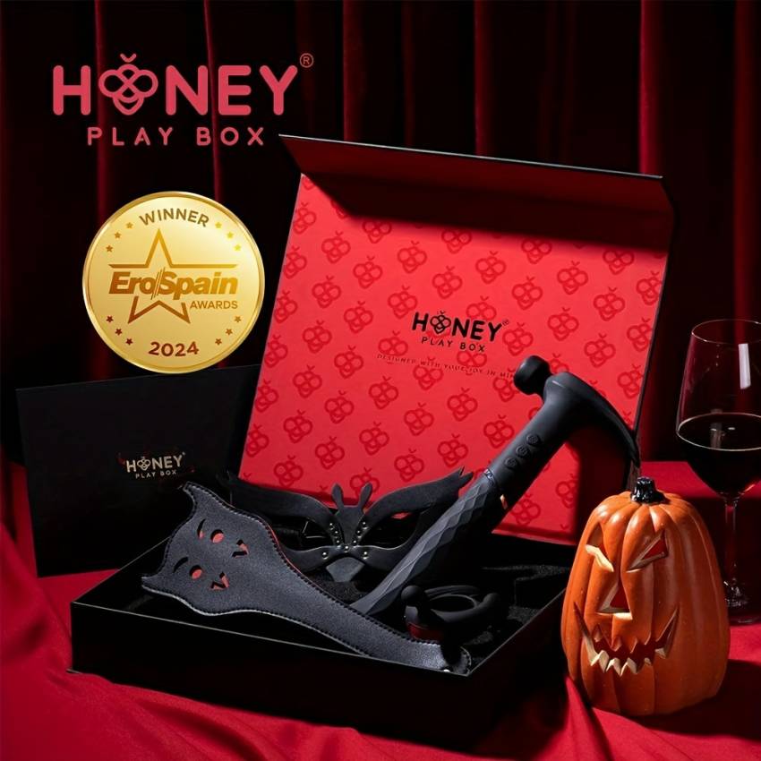 Honeyplaybox 1 Set BDSM A Multi-function G-spot And Clit Vibrator For Couples, BDSM Sex Bondage Sex Adult, Vibrating Cock Ring For Couple, Sex Toys Set With Vampire Paddle, Eye Mask BDSM Men Women