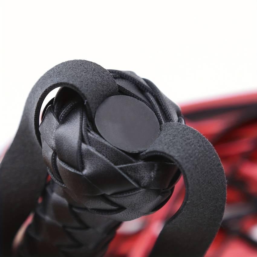 1pcs Luxurious Pu Leather Whip Paddle - Seductive Black Red Design - Perfect for Couples Intimate Play - Durable Handle & Soft Touch - Exciting Sex Toy for Men and Women - Image 2