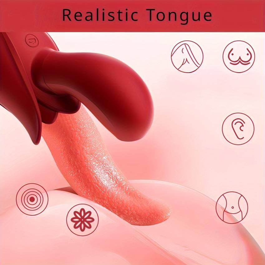 1pc 2 In 1 Lick Suck Vibrators For Women Licking Tongue Clitoris Stimulator, G-Spot Massager Vagina Sucking Female Pleasure Adult Sex Toys - Image 2