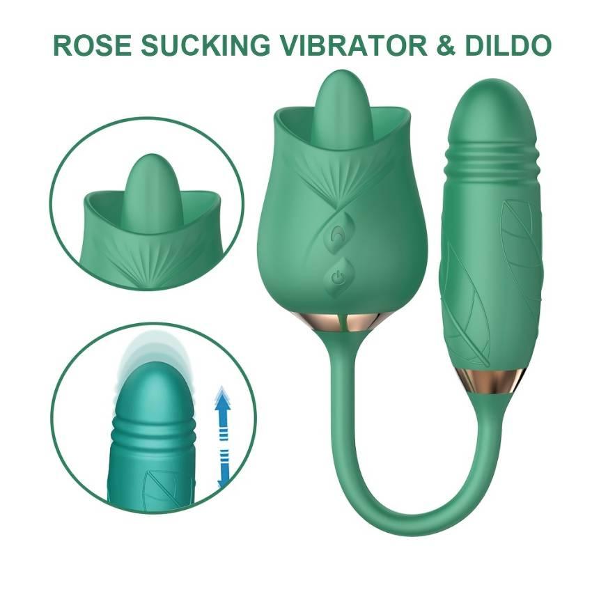 1pc Rose Vibrator - Deluxe Clitoral Vibrator for Women's Pleasure with Tongue Licking, Nipple Stimulation, and Rechargeable Function - Premium Adult Sex Toy for Sexual Wellness and Intimate Satisfaction - Image 8