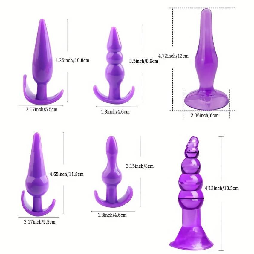 23pcs Sexy Bondage Toys Set - Flirtatious Finger Cots, Cock Rings, Butt Plugs, and Flusher for Adults - Battery-Free, Solid Color, and Perfect for Couples and Solo Play - Image 4