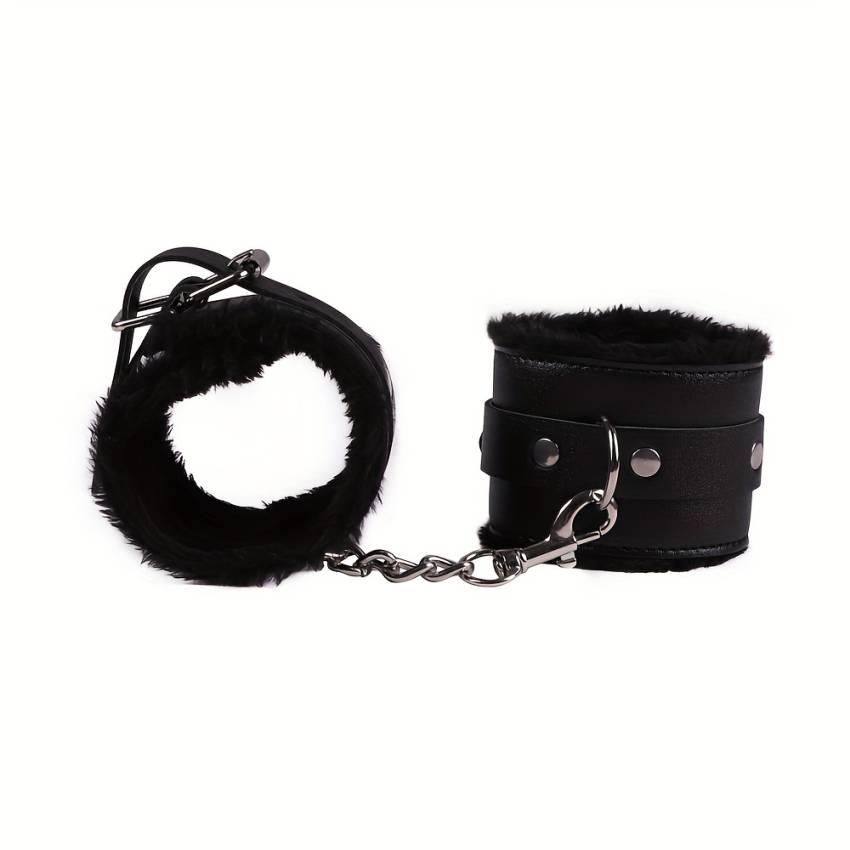 Sensual Bondage Kit for Couples - Soft Faux Leather Restraints, Plush Handcuffs Strap, Eye Shade Blindfold, Feather Tickler Tease - Adults-Only Sex Game Toys for Intimate Play, Designed Exclusively for Couples Seeking Adventure, Sexy and Erotic Accessories for Men and Women to Explore Together - Image 3