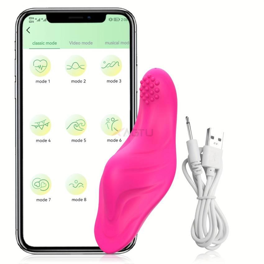 ALWUP Wireless Wearable Vibrator for Women, APP Remote Controlled, Rechargeable Lithium Battery 130mAh, Battery Powered, 9 Vibration Modes, with Portable Vibrating Massager for Adult Entertainment - Image 4