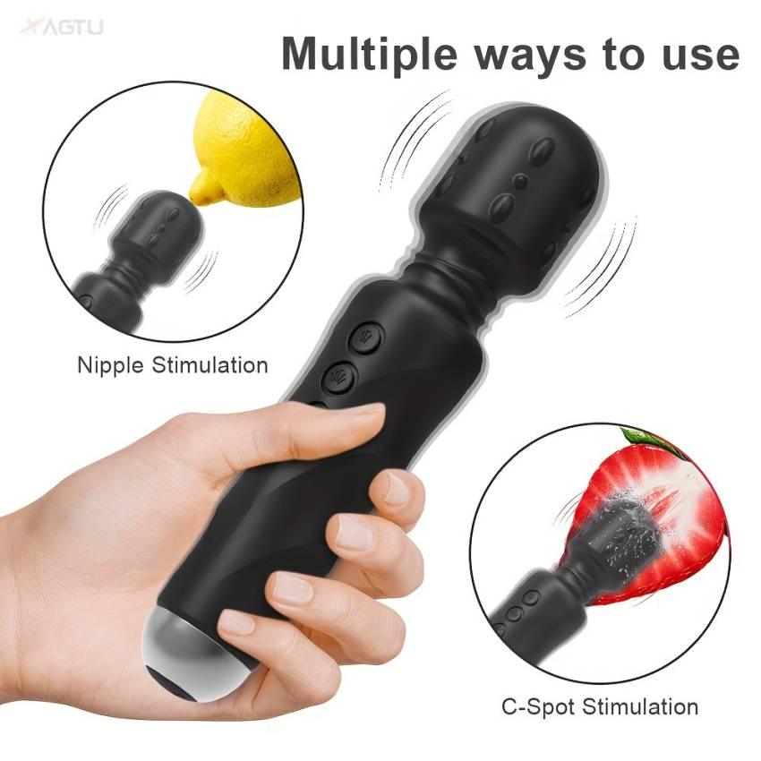 Powerful AV Magic Wand for Women G-spot Clitoris Stimulator Dildo Female Sex Toys Shop for Couple Adults Masturbator Massager, Vibrator sex toys for woman, Erotic toys Adults product, USB charging, penetration vagina vibrator - Image 2