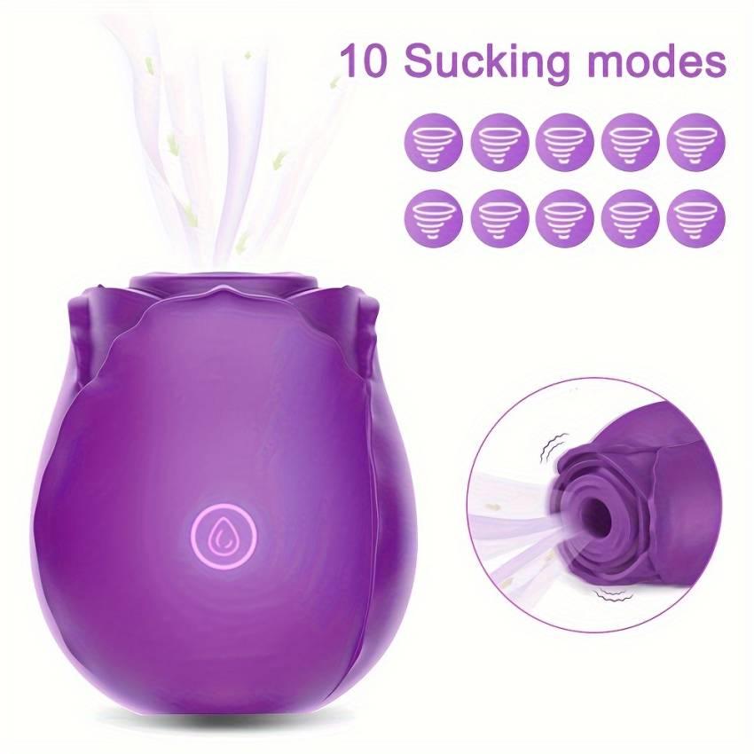 There are American appearance patents and practical patents underwritten by the whole network, new classic rose vibrator adult products, women's sex toys, suction and blowing sex products, stimulation of the clitoris, nipples, 10 vibration modes, magnetic charging, novel shape, super high quality - Image 2