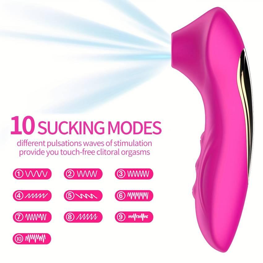 1pc Rechargeable Clitoral Nipple Stimulator - 10 Modes Suction Vibrator for Women with Sucking Function - Image 7