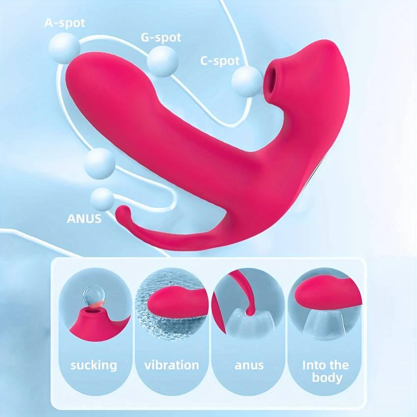 3 In 1 G-spot Clitors Anal Vibrator With Sucking Vibrating Heating Modes For Women Solo Play Wireless Remote Control Female Massager Adult Sex Toys Stimulate Sexual Ddesire - Image 5