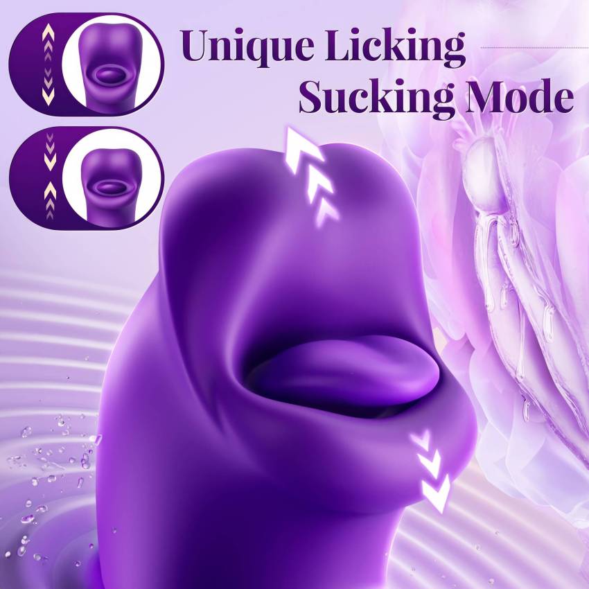 Ultra-Realistic G-Spot Thruster - 7 Thrusting, 7 Vibrating, Lips Biting, Tongue Licking Modes, Anal Clitoral Nipple Stimulation, ABS+Silicone Material, Magnetic Charging, Low Noise, Realistic Dildo for Women - Image 4