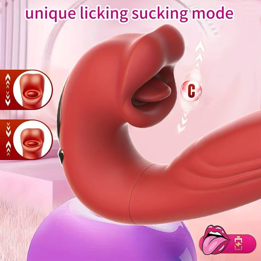 Ultra-Realistic G-Spot Thruster - 7 Thrusting, 7 Vibrating, Lips Biting, Tongue Licking Modes, Anal Clitoral Nipple Stimulation, ABS+Silicone Material, Magnetic Charging, Low Noise, Realistic Dildo for Women - Image 10