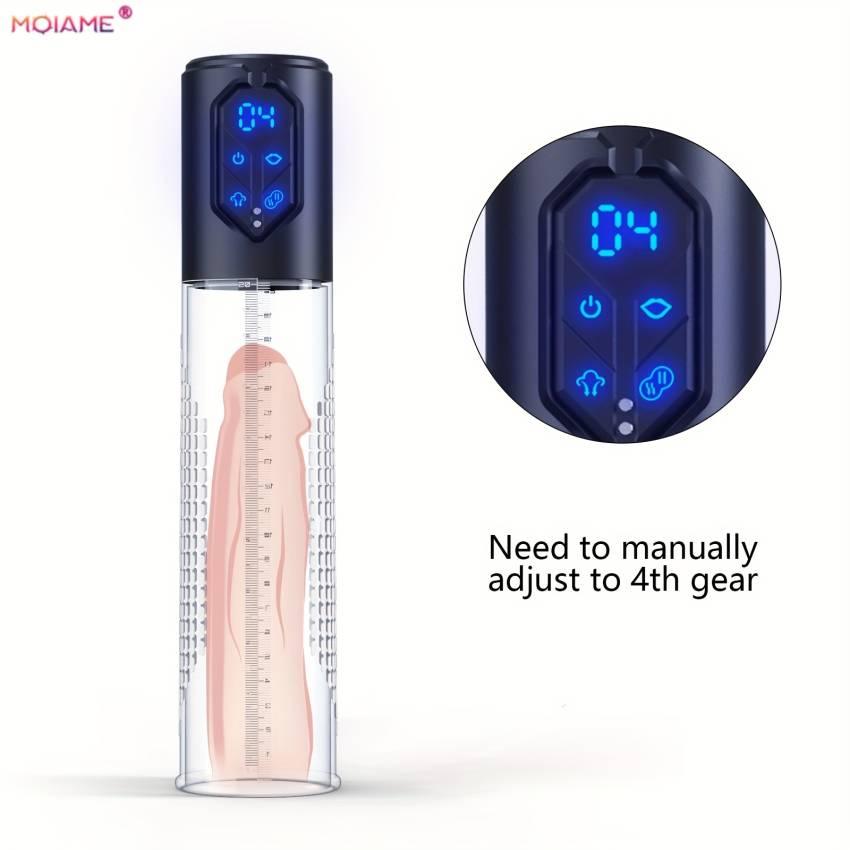 Automatic Penis Pump Sex Toys - Electric Male Masturbator Vacuum Pump with 3 Suction & 4 Erection Intensities - Image 7